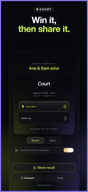 Padel Score Tracker: Court screenshot 2
