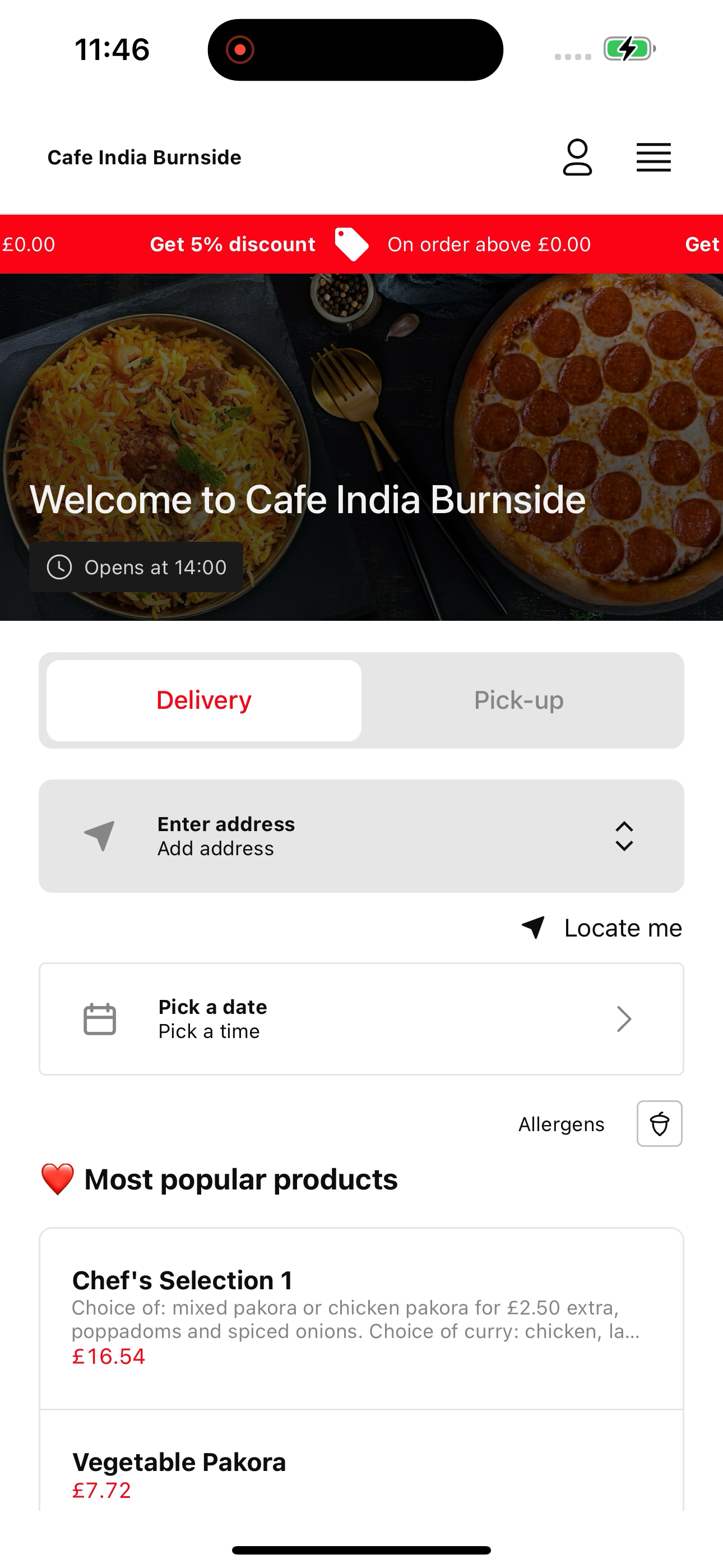 Cafe India Burnside UK screenshot 4