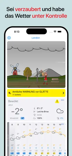 Screenshot von Cartoon Weather - DWD auf dem iPhone 2