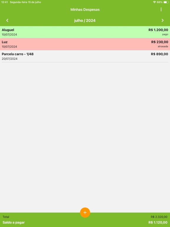 Screenshot #4 pour Minhas Despesas App