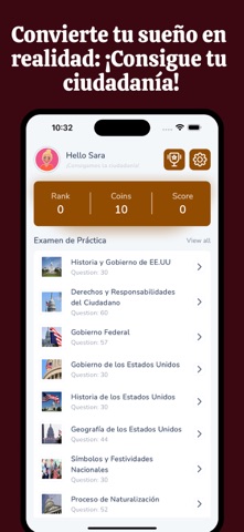 Test de Ciudadanía USA 2025 iPhone screenshot