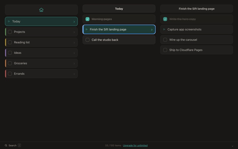 Sift Outliner screenshot