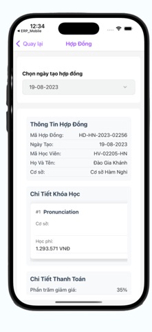 ERP WISEENGLISH screenshot