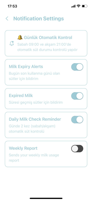 Milk Tracking Screenshot 5 of 7