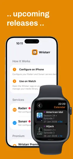Captura de pantalla de Wristarr en iPhone 3