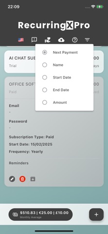 Expense Tracker:RecurringX Pro Screenshot 3 of 9