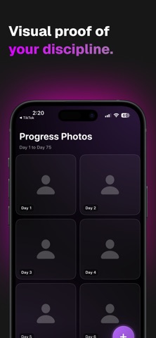 Project 75: 75 Days Challenge iPhone screenshot