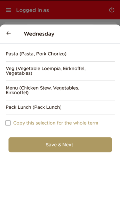 St. Georges Canteen App Screenshot