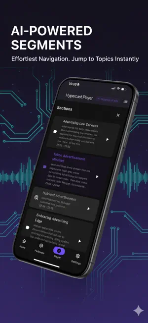 Hypercast - AI Podcast Player screenshot 3