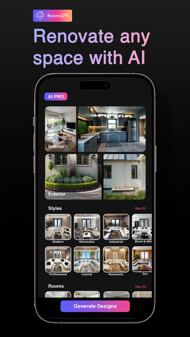 RoomGBT - AI Interior Design Screenshot