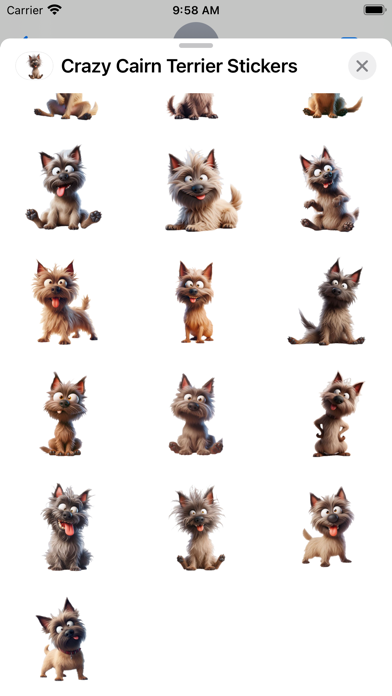 Screenshot #3 pour Crazy Cairn Terrier Stickers