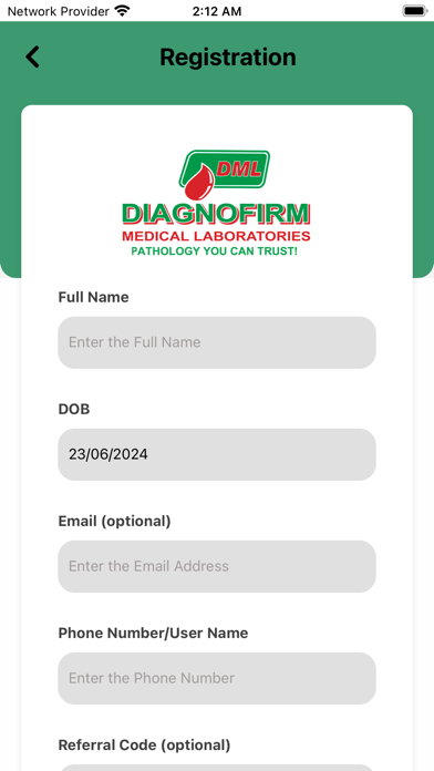 Diagnofirm Screenshot