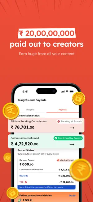 Wishlink Creator iPhone screenshot 1