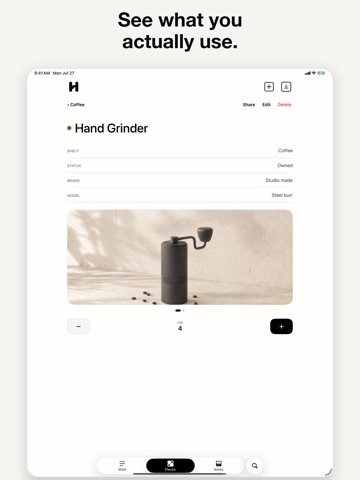 Hoblio: Hobby Shelf iPad screenshot