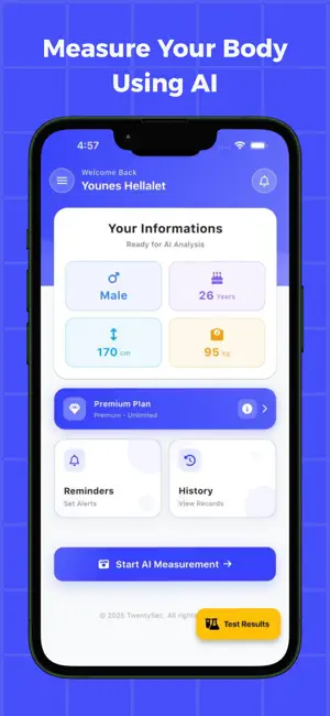 20Sec: AI Body Measurement screenshot 1