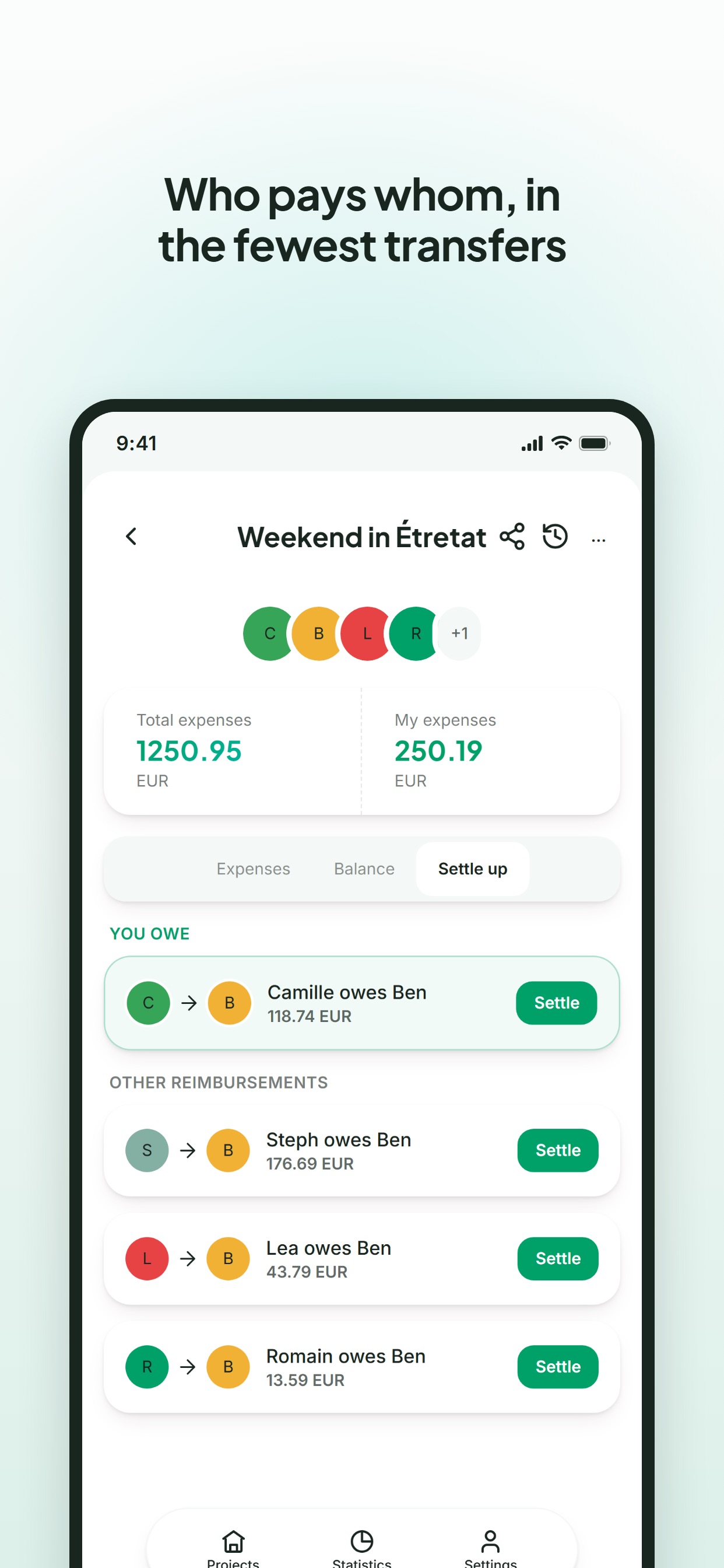 Screenshot 1 of Counted - Split expenses