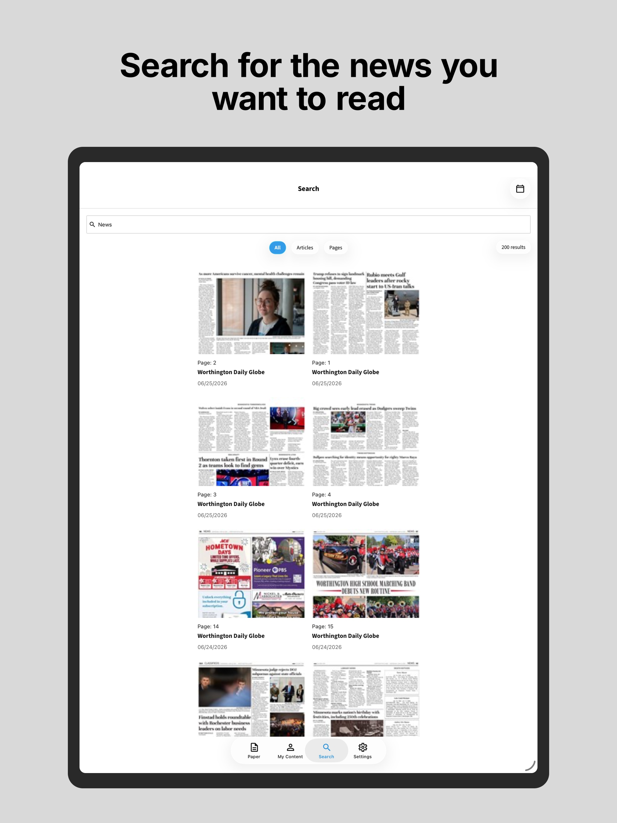 The Globe E-paper screenshot 10