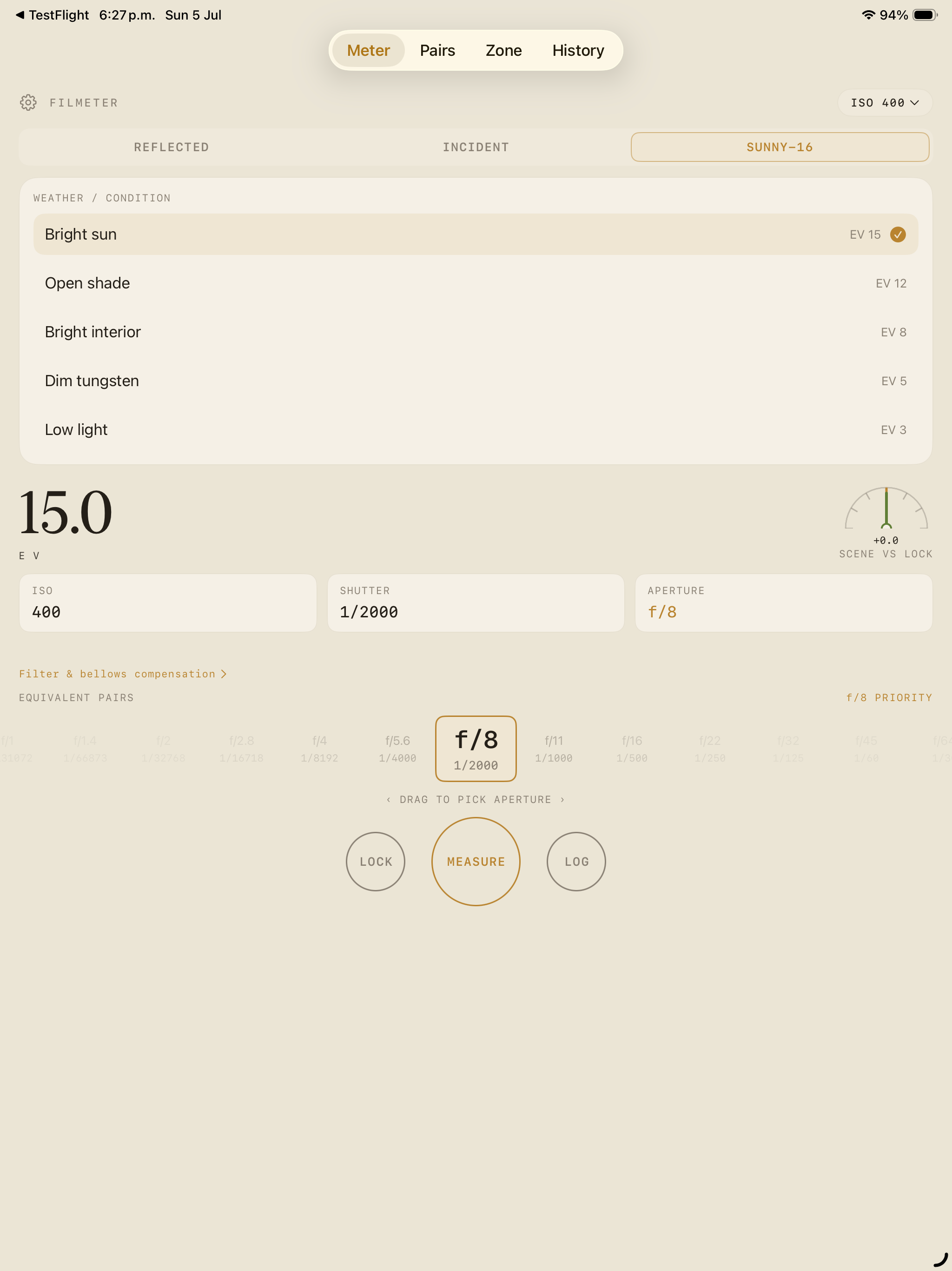 Filmeter — Film Light Meter screenshot 12