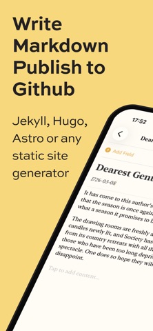 Git Blog iPhone screenshot