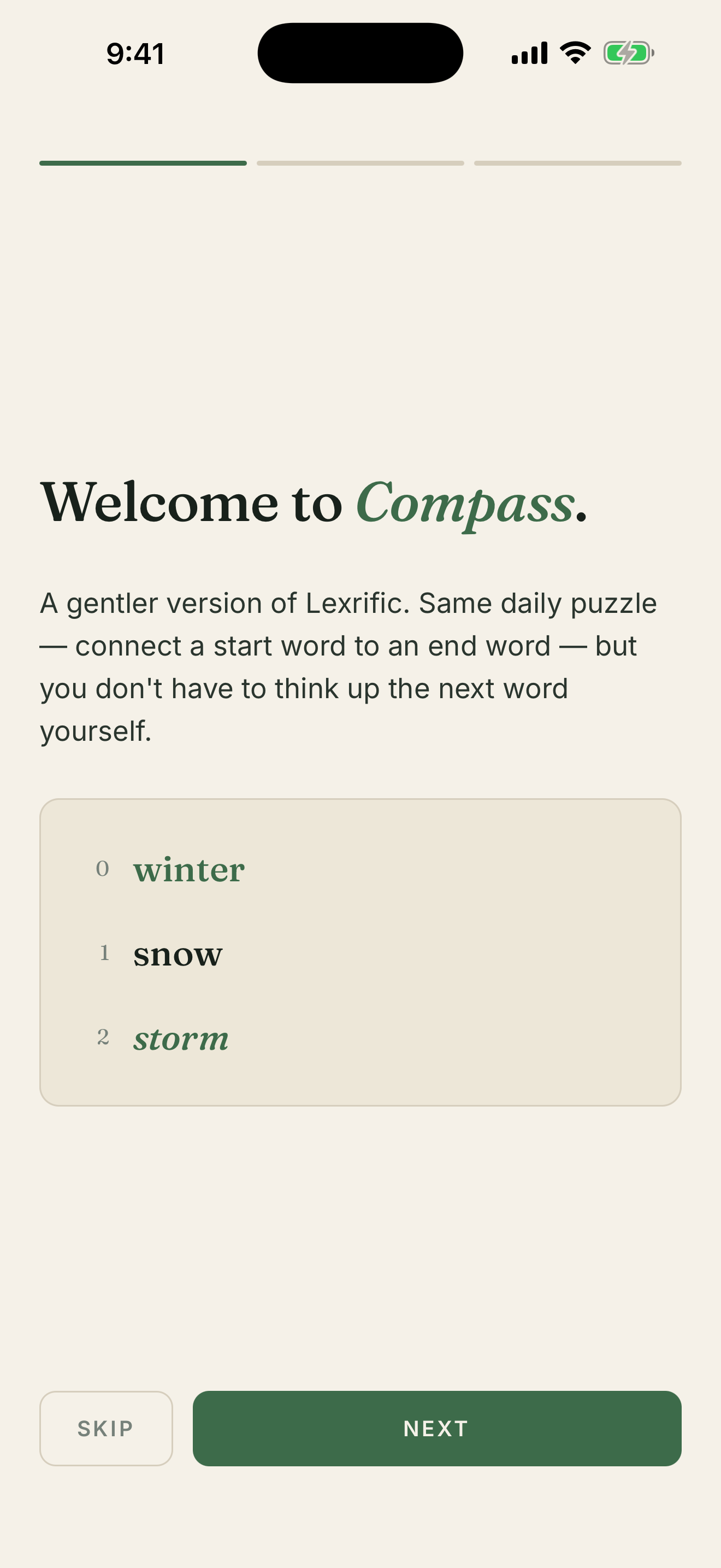 Lexrific: Daily Word Chain
