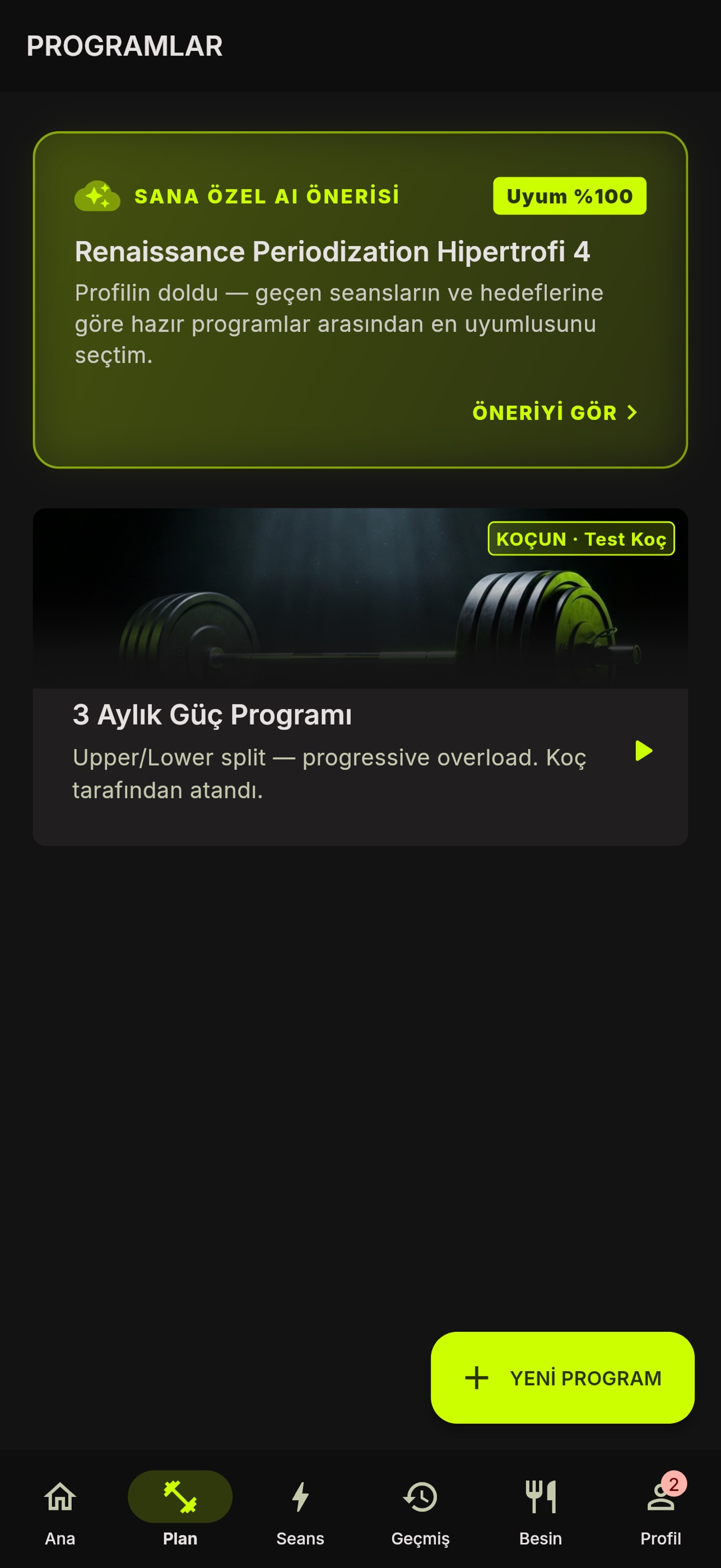Screenshot 2 of FitLog - Antrenman Takibi