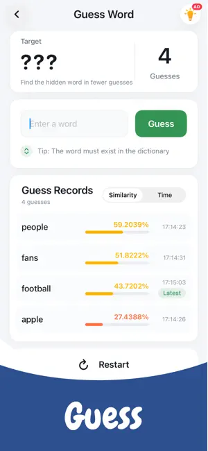 GuessWord Lab - Similarity screenshot 3