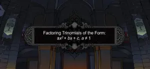 Factoring Trinomials - L57 screenshot 1
