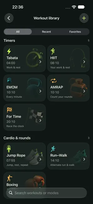 Workout Timer: Plans & History screenshot 2