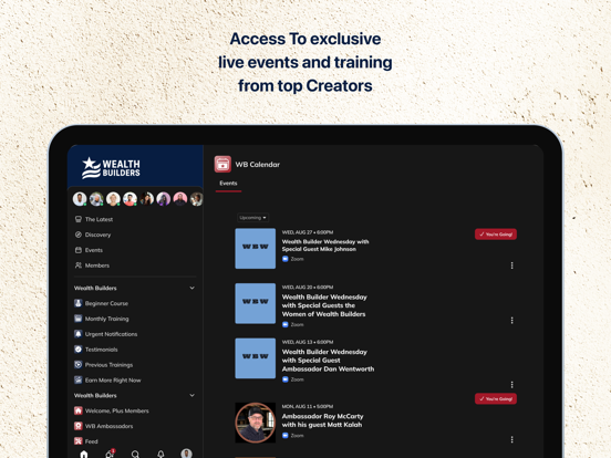 Wealth Builders Nation iPad screenshot 3 - Social Networking app