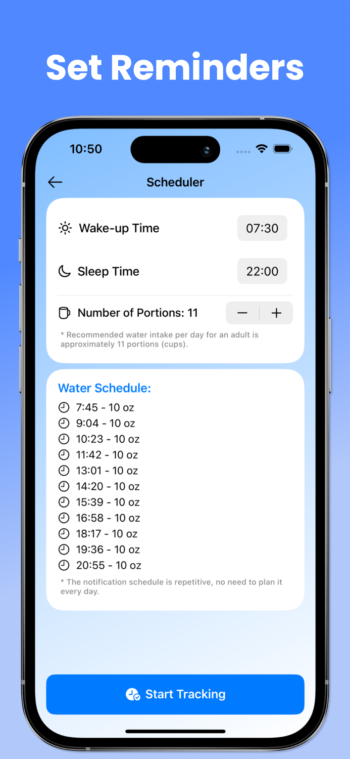 Water Tracker Reminder Drink