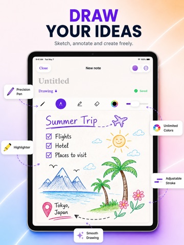 Adelis : Notes iPad screenshot
