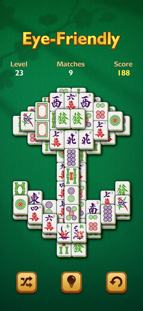 Vigor Mahjong - The app ensures an enjoyable experience with eye-friendly, distinct tiles and a clean, uncluttered layout.