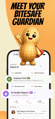 BiteSafe: Food Allergy AI iPhone screenshot