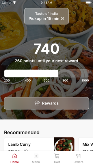 Taste of India To Go app screenshot