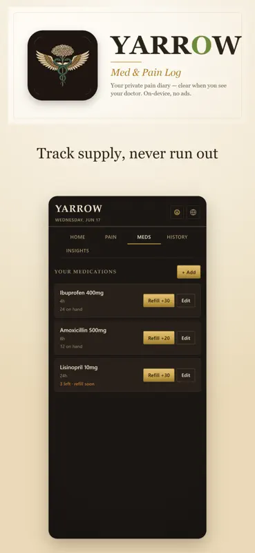 Yarrow - Med & Pain Log screenshot 6 of 8