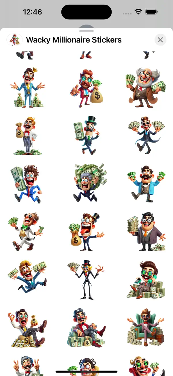 Screenshot #2 pour Wacky Millionaire Stickers