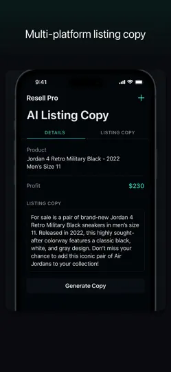Скриншот Resell Pro: AI Listing Tool на iPhone 2
