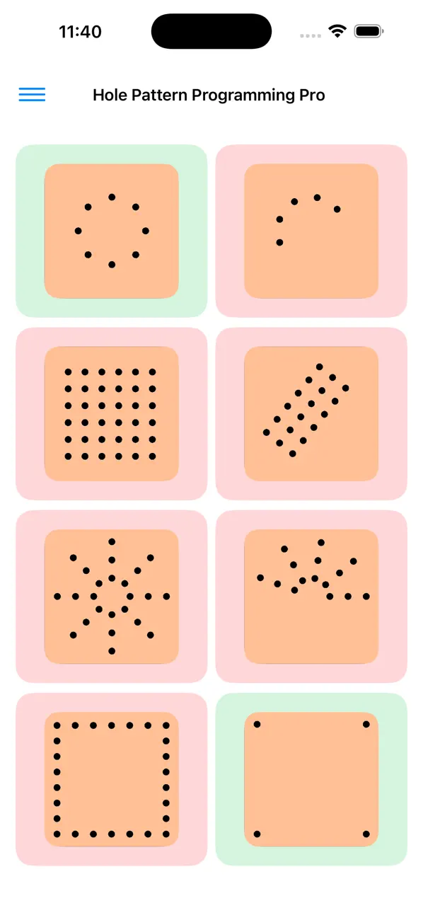 #1. Hole Pattern Programming App (iOS) By: Shekhar Aggarwal