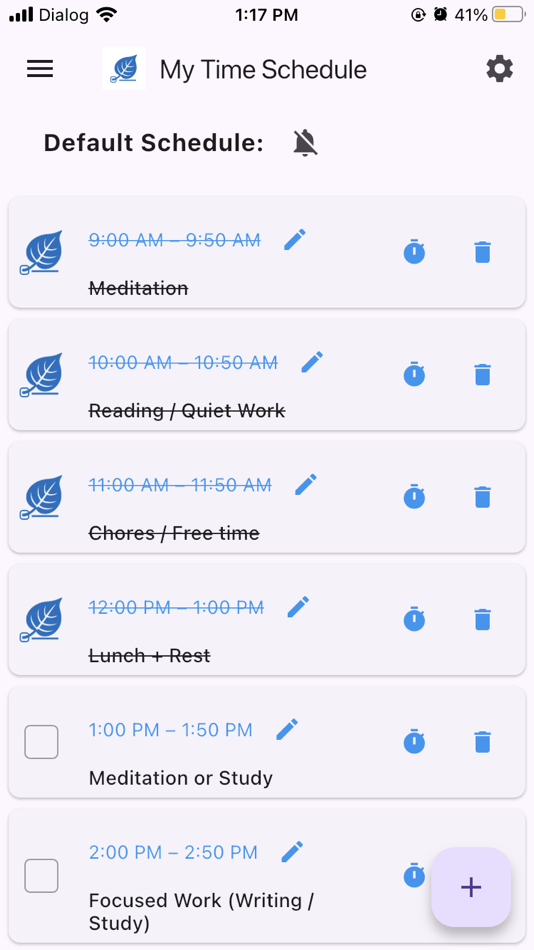 #1. My Time Schedule (iOS) 由: Path Nirvana Foundation