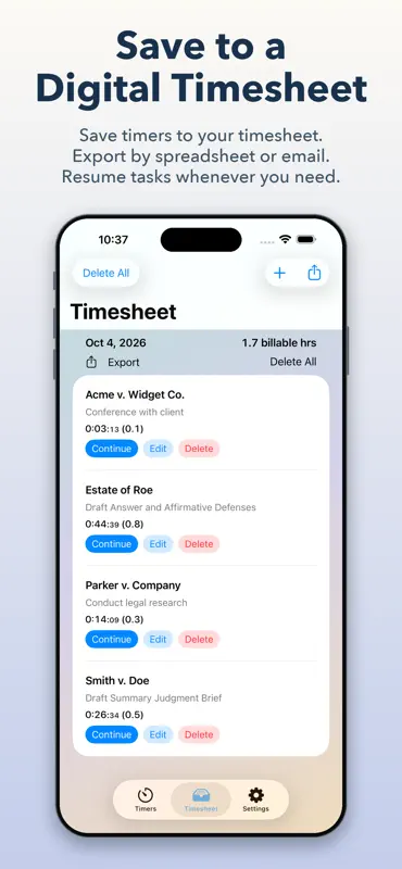 Billable Timer: Time Tracker screenshot 2 of 5