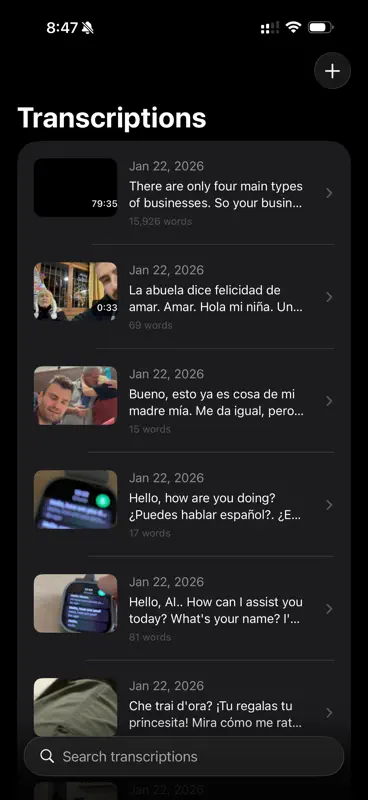 Recap - Transcribe Videos screenshot 1 of 3