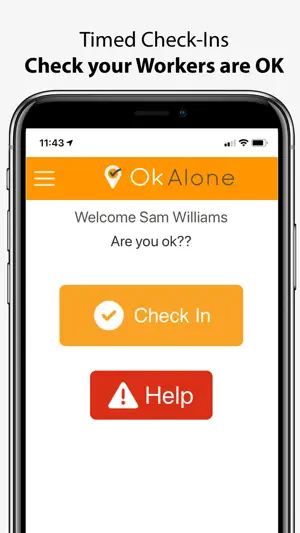OK Alone - Lone Worker App screenshot 2