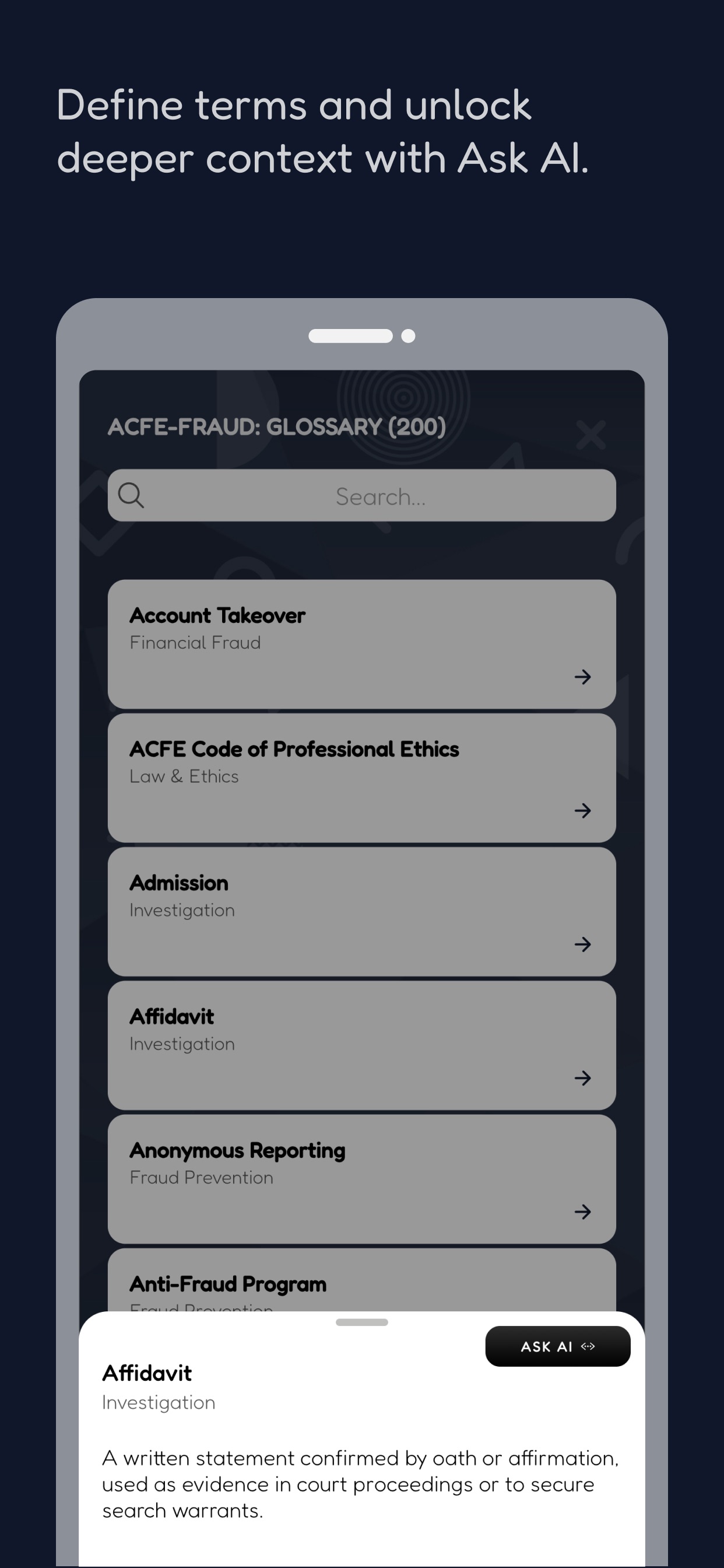 Screenshot 6 of ACFE Fraud Exam Prep: with AI