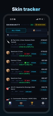 Skinmanity - CS2 Skin Tracker screenshot