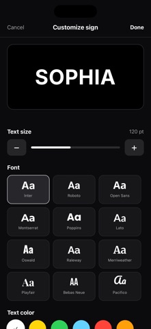 Show a name Screenshot 3 of 4