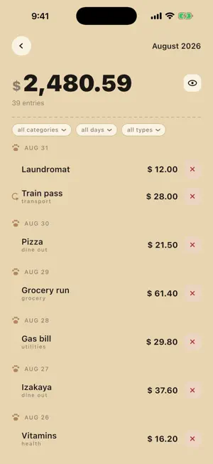 pagu — expense tracker screenshot 4