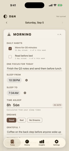 Day and Night Journal screenshot
