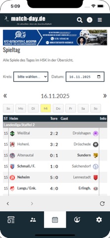 match-day.de iPhone screenshot