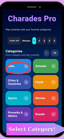 Charades Pro Game iPhone screenshot