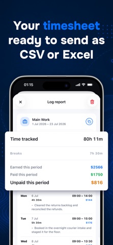 Work hours tracker - Cloq Screenshot 5 of 5